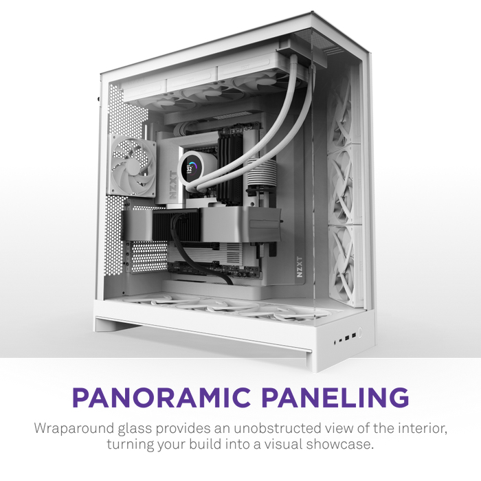 H9 Air Flow (2025) Large Dual-Chamber White Mid Tower Case thumbnail