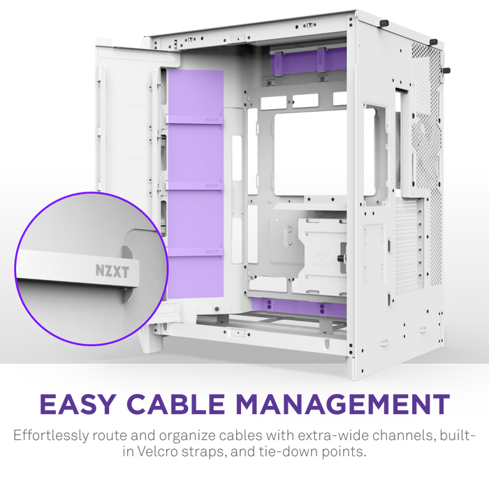 H9 Air Flow (2025) Large Dual-Chamber White Mid Tower Case thumbnail