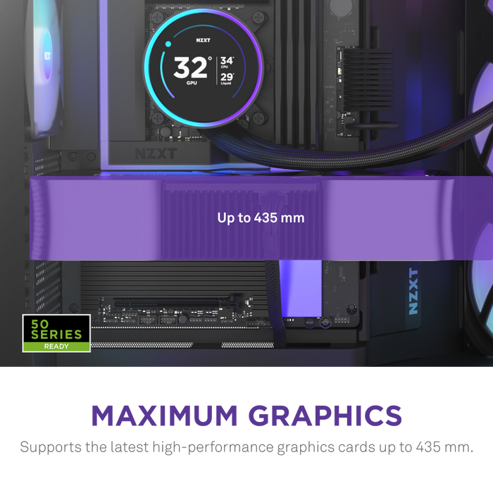 H9 Air Flow (2025) Large Dual-Chamber Black RGB+ Mid Tower Case thumbnail