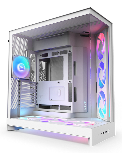 H9 Air Flow (2025) Large Dual-Chamber White RGB+ Mid Tower Case thumbnail