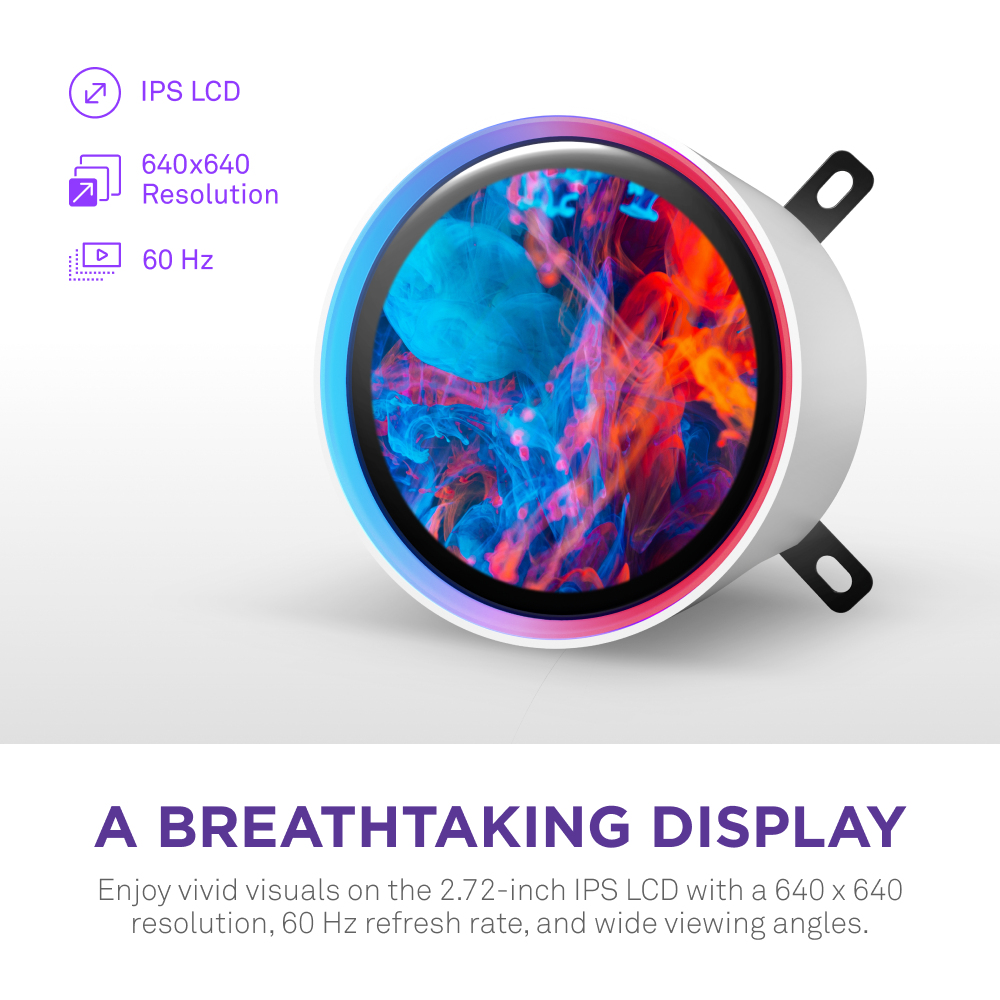 Kraken 420 Elite V2 White with RGB fans CPU Liquid Cooler thumbnail