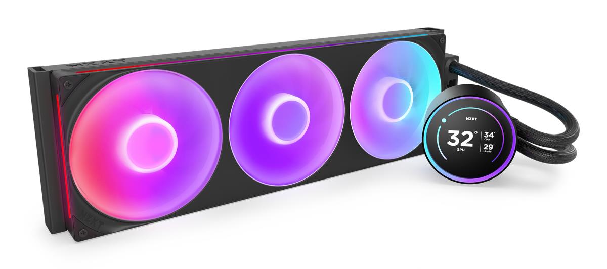 Kraken 420 Elite V2 Black with RGB fans CPU Liquid Cooler thumbnail