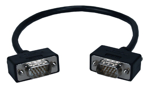 QVS CC388M1-01 VGA cable 0.3 m VGA (D-Sub) Black thumbnail