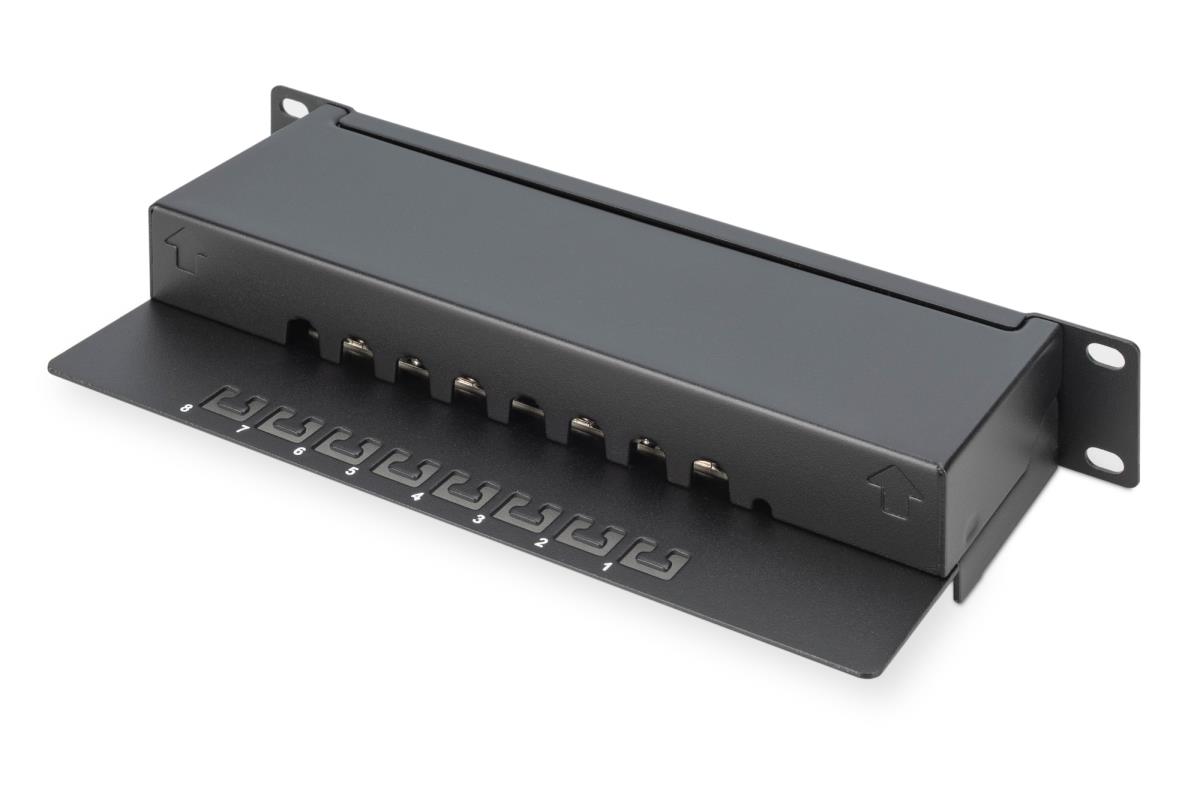 EU Product - Patchpanel 1HE  8-Port Cat6  ClassE geschirmt schw. thumbnail