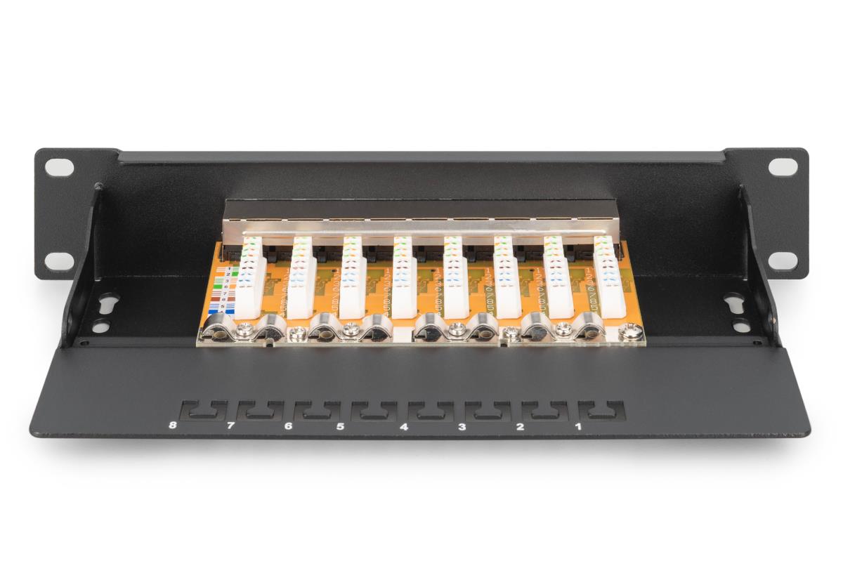 EU Product - Patchpanel 1HE  8-Port Cat6  ClassE geschirmt schw. thumbnail