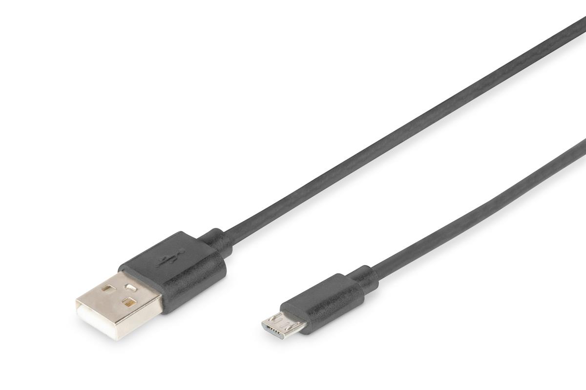 EU Product - USB 2.0 Anschlusskabel Typ A -mikro B St/St 1.8m, sw thumbnail