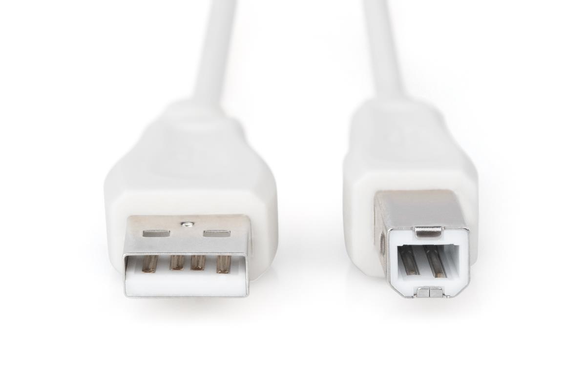 EU Product - USB 2.0 Anschlusskabel Typ A -B  St/St    1.8m beige thumbnail