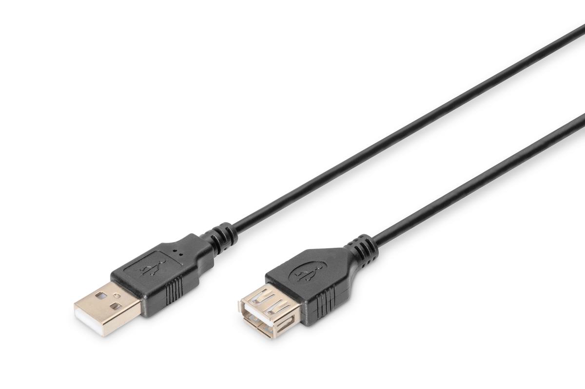 EU Product - USB 2.0 Verl�ngerungskabel Typ A -A  St/Bu 1,8m,  sw Polybeutel thumbnail