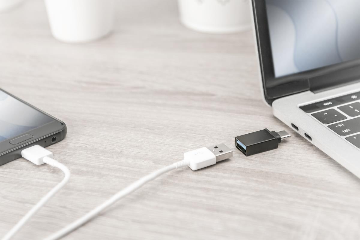 EU Product - USB Type-C Adapter, Type-C - A-Buchse, schwarz thumbnail