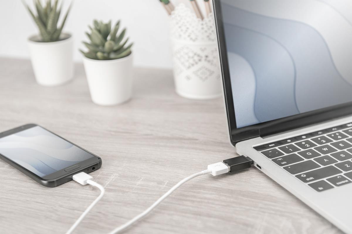 EU Product - USB Type-C Adapter, Type-C - A-Buchse, schwarz thumbnail