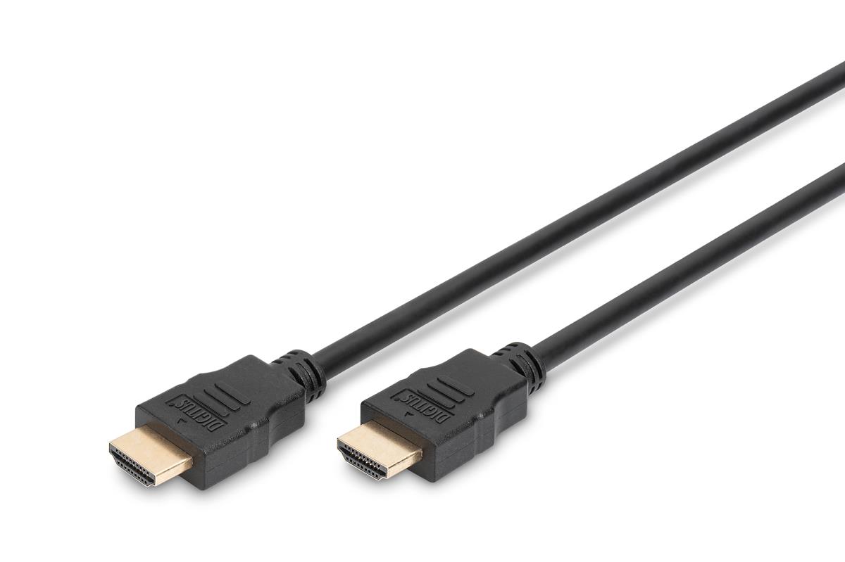 EU Product - HDMI-Kabel A->A Ethernet  St/St  2.0m schwarz gold Polybeutel thumbnail