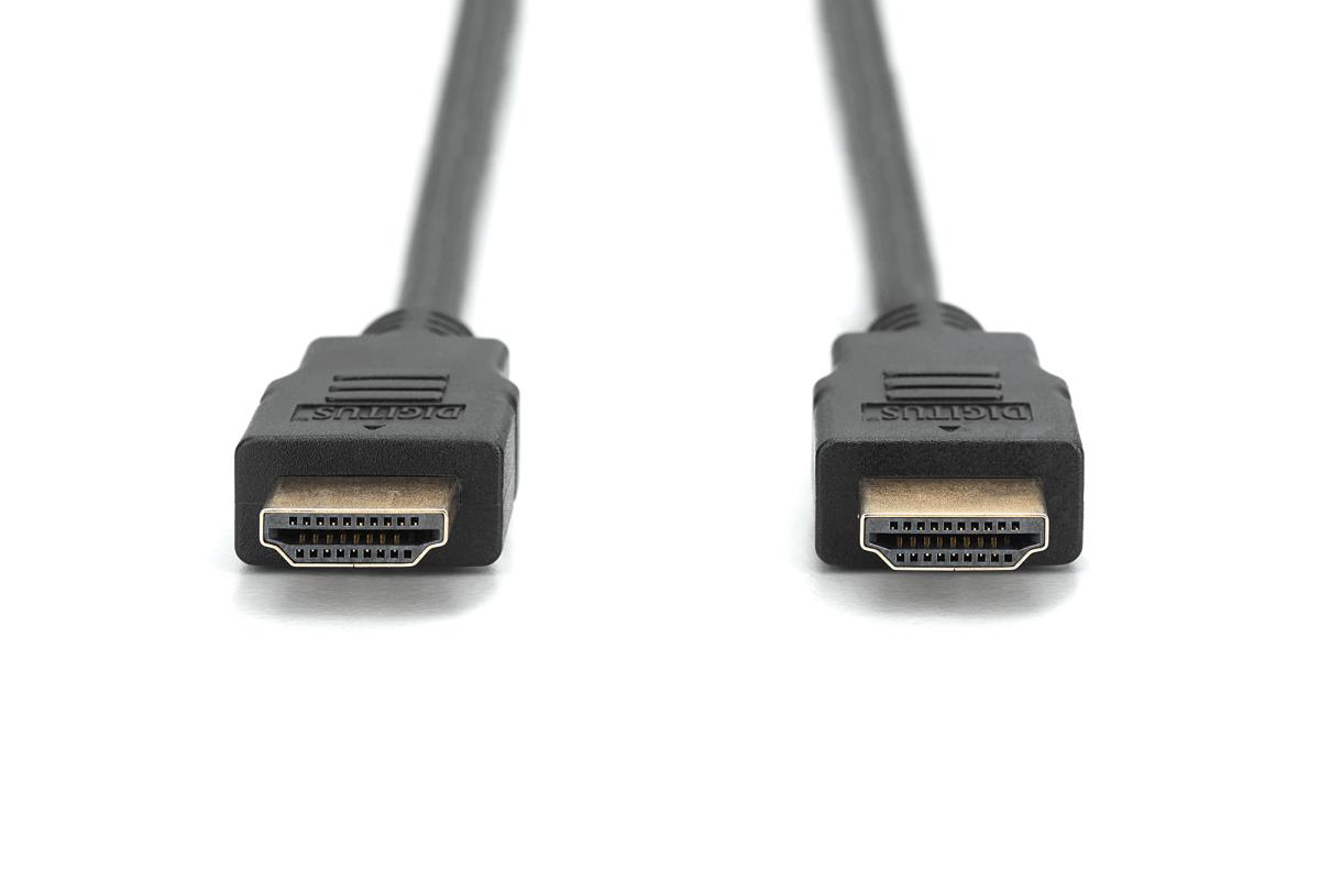 EU Product - HDMI-Kabel A->A Ethernet  St/St  2.0m schwarz gold Polybeutel thumbnail