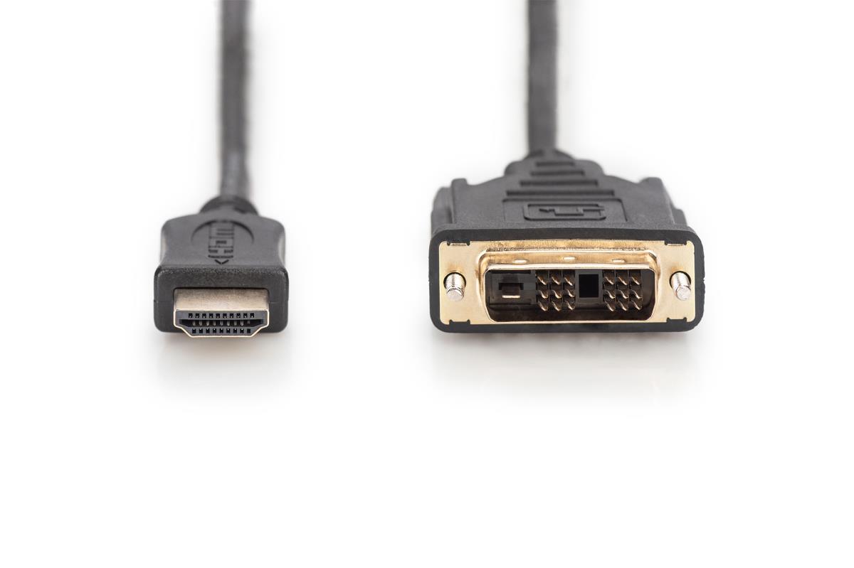EU Product - HDMI-Adapterkabel HDMI->DVI Full-HD 2m schwarz thumbnail