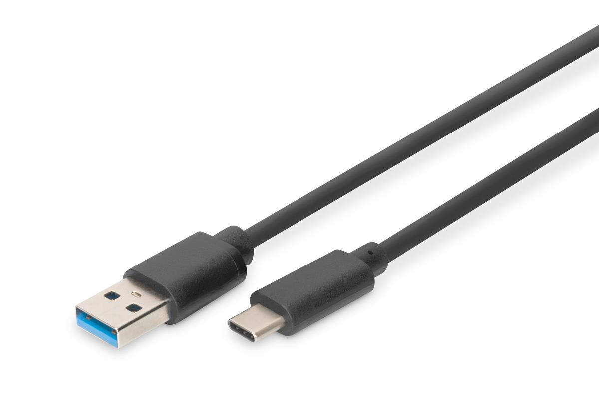 EU Product - USB 3.0 Anschlusskabel Typ C -A  St/St     1.0m,  sw thumbnail