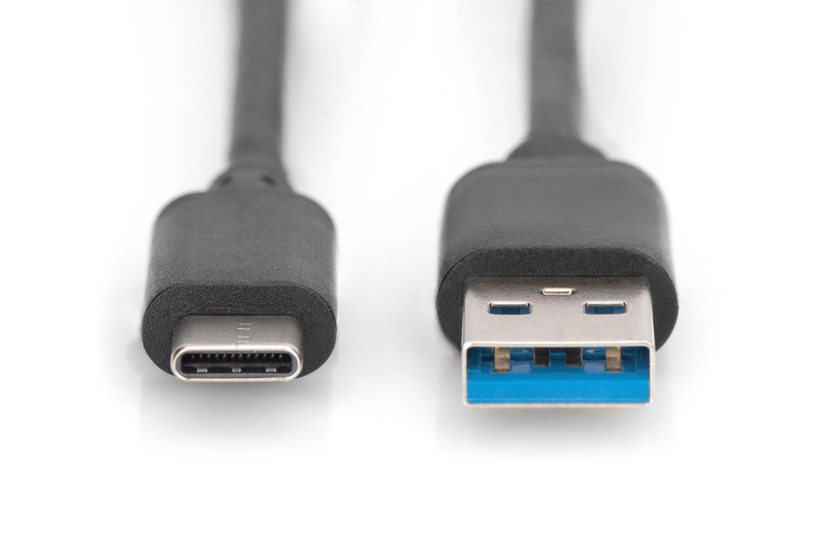EU Product - USB 3.0 Anschlusskabel Typ C -A  St/St     1.0m,  sw thumbnail