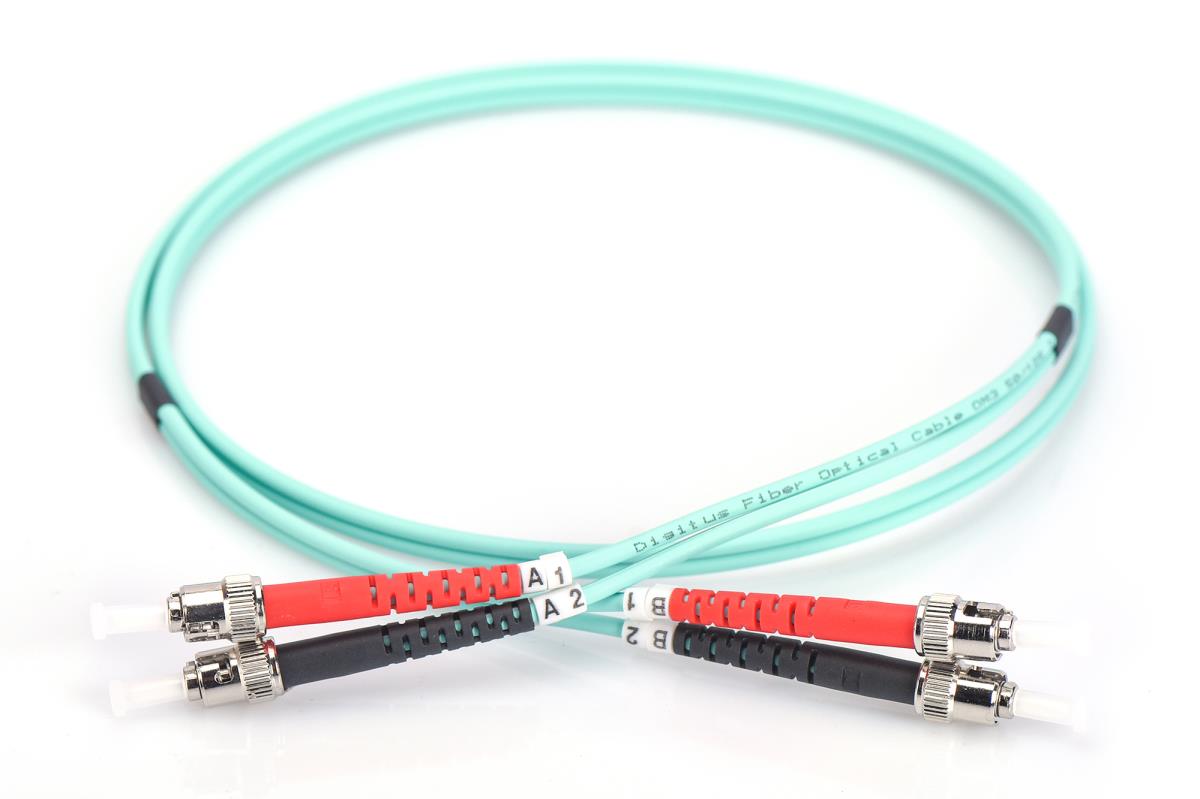 EU Product - LWL Patchkabel ST -> ST 5.00m Multimode Duplex OM3 thumbnail