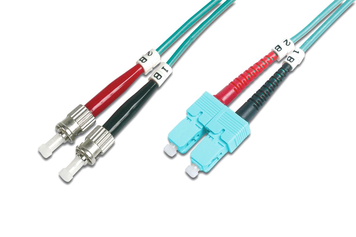 EU Product - LWL Patchkabel ST -> SC 2.00m Multimode Duplex OM3 thumbnail