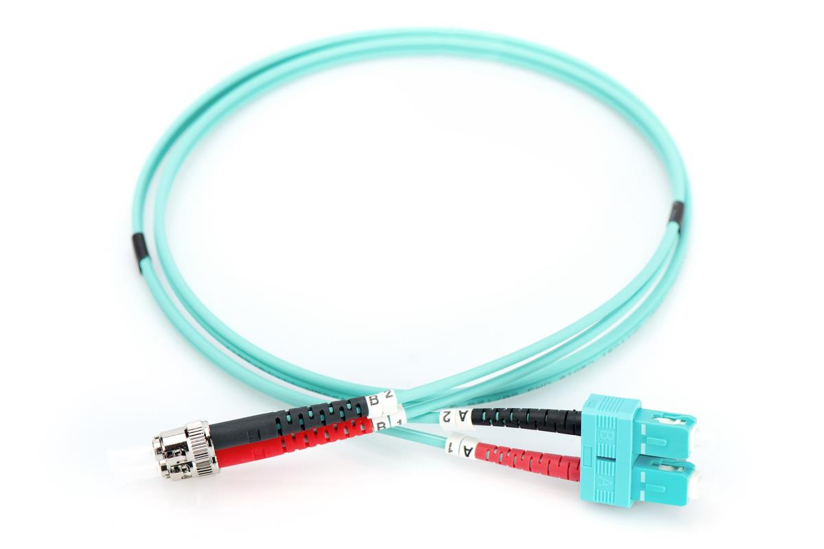 EU Product - LWL Patchkabel ST -> SC 2.00m Multimode Duplex OM3 thumbnail