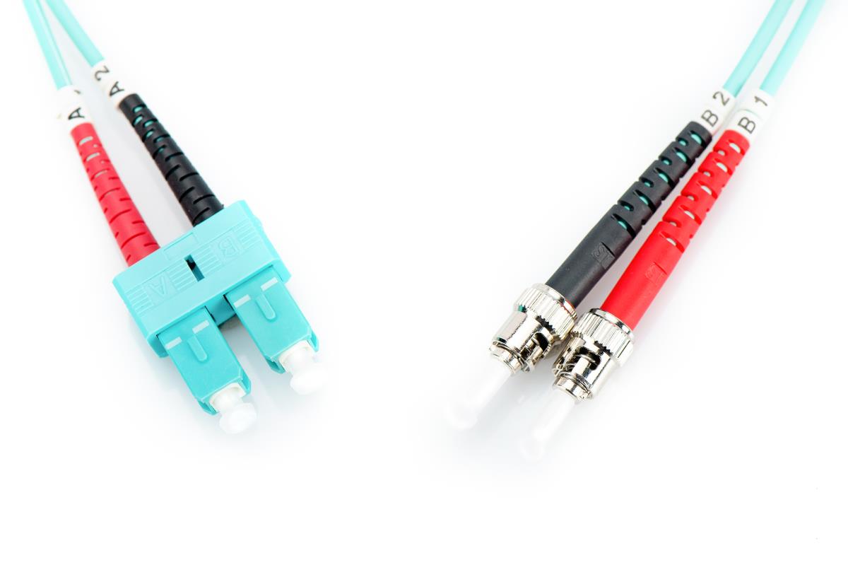 EU Product - LWL Patchkabel ST -> SC 2.00m Multimode Duplex OM3 thumbnail