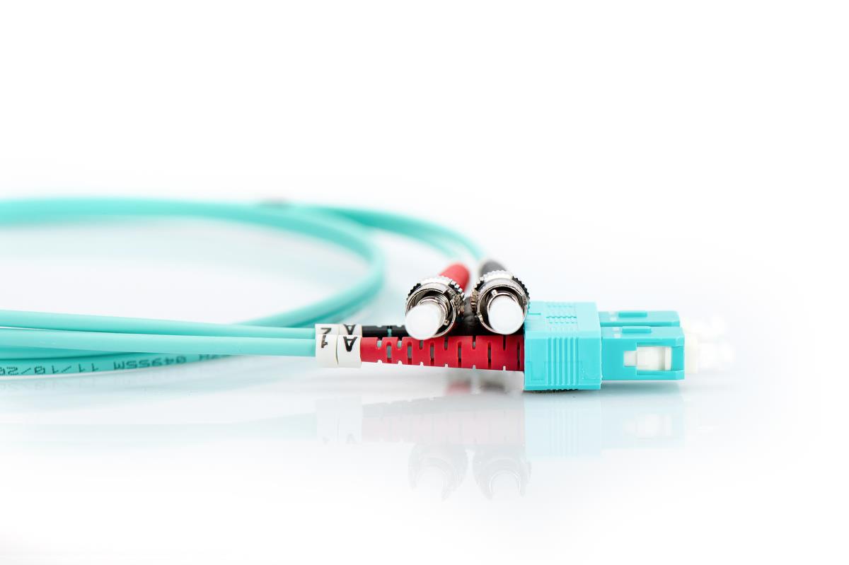 EU Product - LWL Patchkabel ST -> SC 2.00m Multimode Duplex OM3 thumbnail