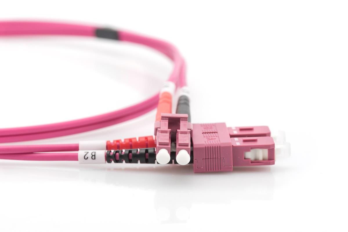 EU Product - LWL Patchkabel LC -> SC 5.00m  Multimode Duplex OM4 thumbnail