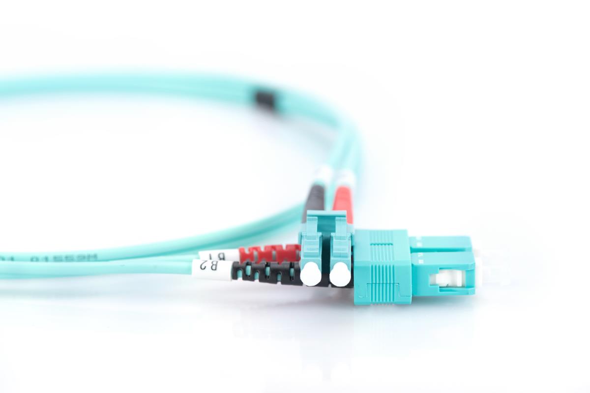 EU Product - LWL Patchkabel LC -> SC 10.00m Multimode Duplex OM3 thumbnail