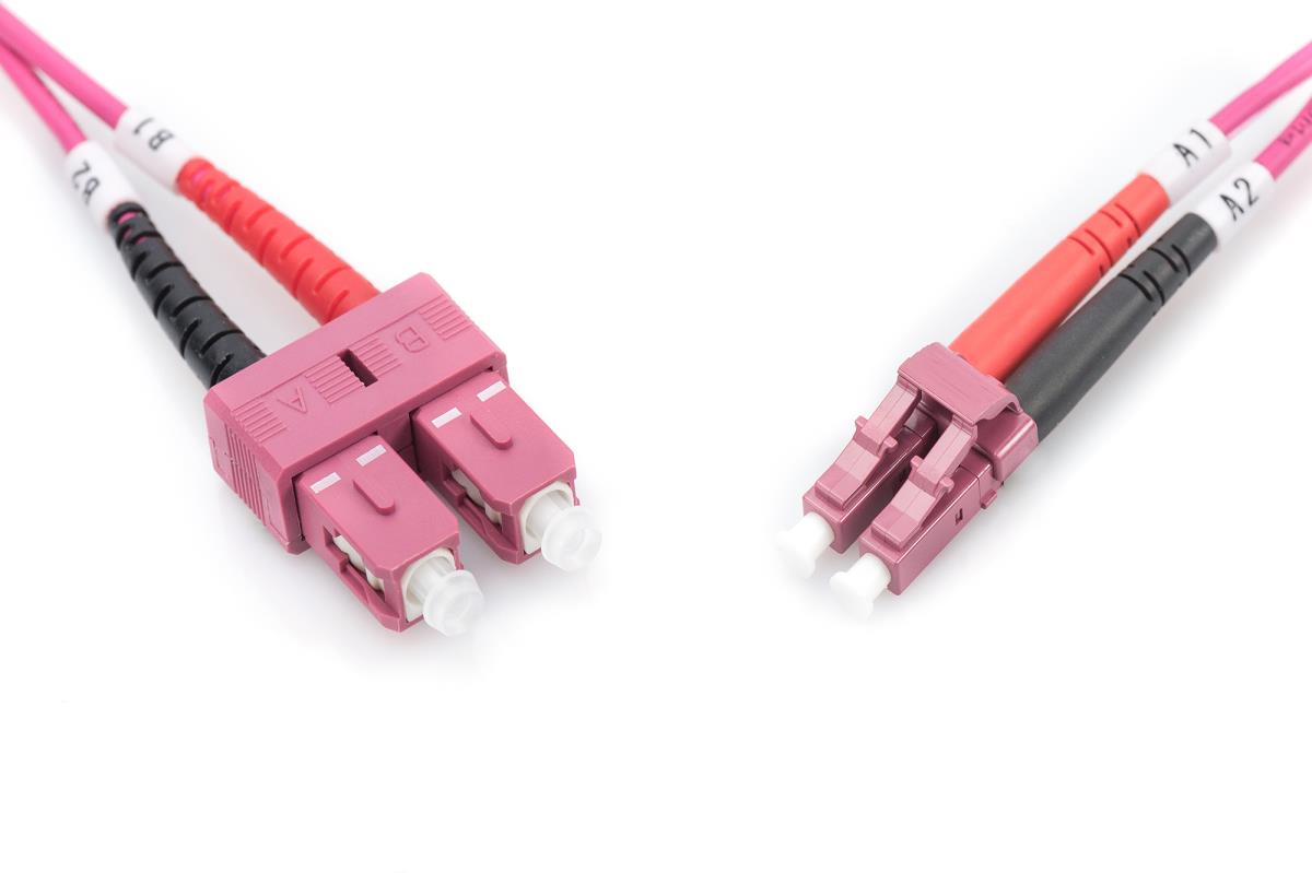 EU Product - LWL Patchkabel LC -> SC 10.00m Multimode Duplex OM4 thumbnail