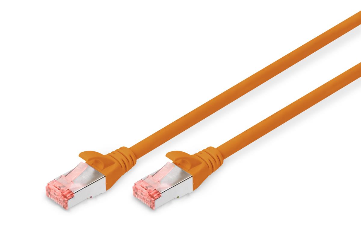 EU Product - Patchkabel Cat6  S/FTP 2xRJ45  1.0m oran Hebelschutz Polybeutel thumbnail