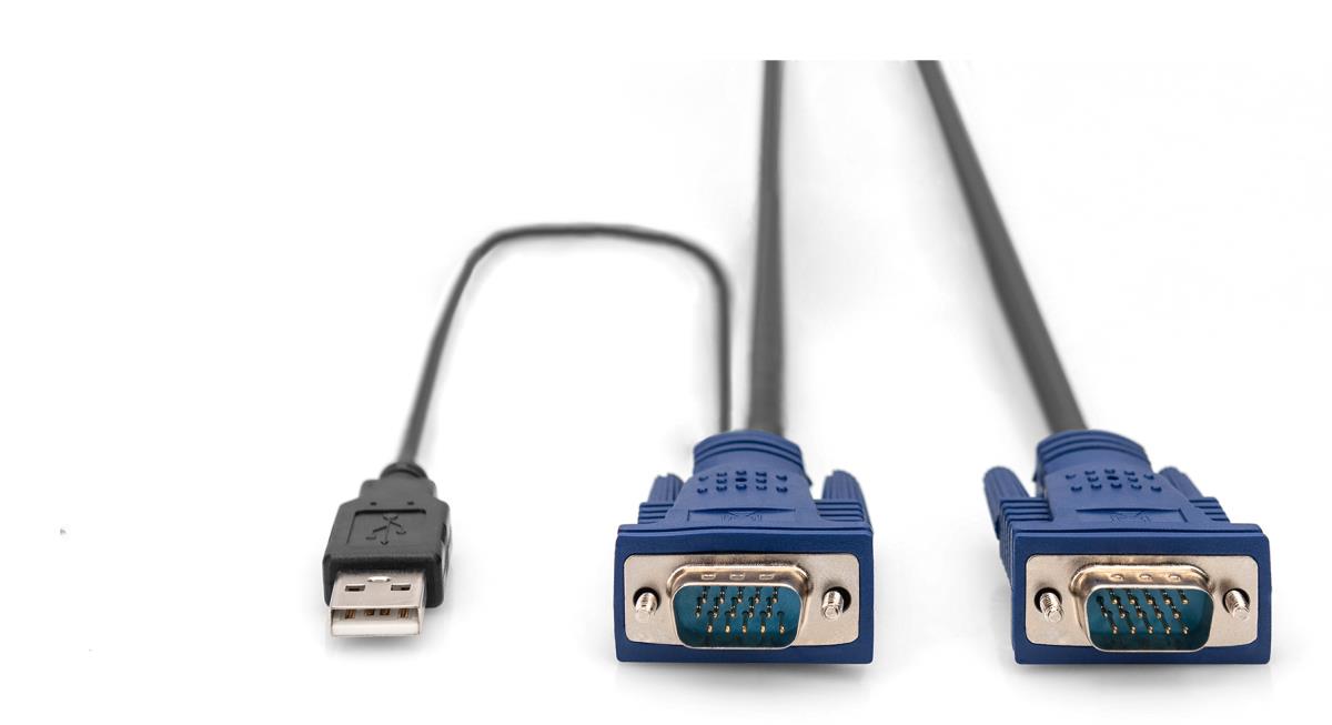 EU Product - KVM-Kabel D-Sub15 -> USB+D-Sub15  St/St 3.00m thumbnail