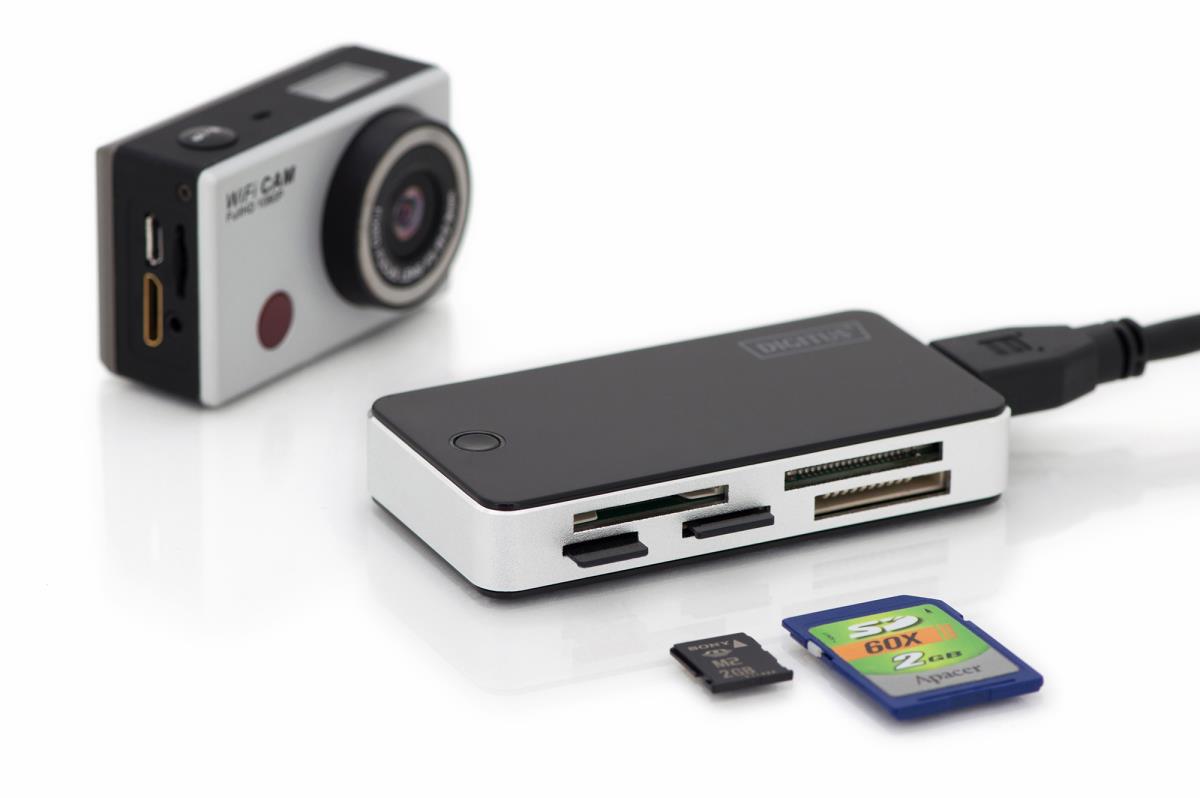EU Product - Card Reader USB3.0, extern, schwarz-silber thumbnail