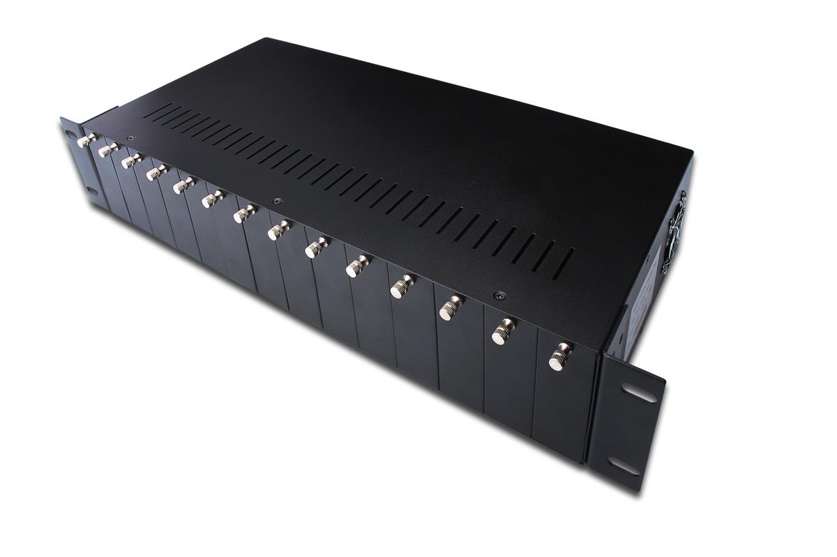 EU Product - Medienkonverter Chassis 2HE 14-Slots schwarz thumbnail