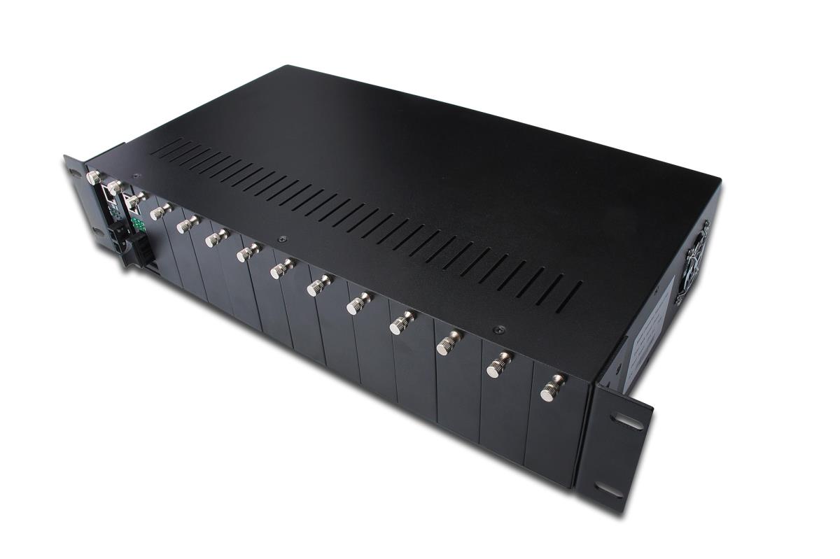 EU Product - Medienkonverter Chassis 2HE 14-Slots schwarz thumbnail