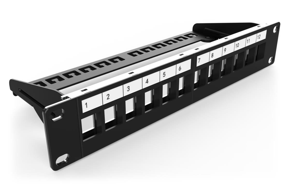 MOD PTCH PANEL 12-PORT RAL9005 BLK thumbnail