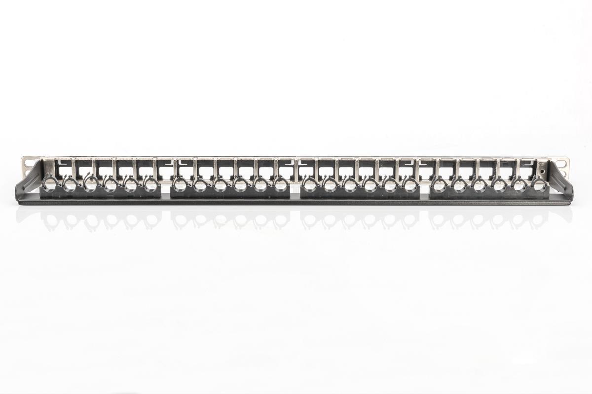 EU Product - Patchpanel 0,5HE 24-Port Modular  geschirmt schwarz thumbnail