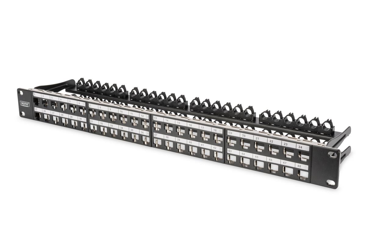 EU Product - Patchpanel 1HE 48-Port Cat6a geschirmt schwarz thumbnail