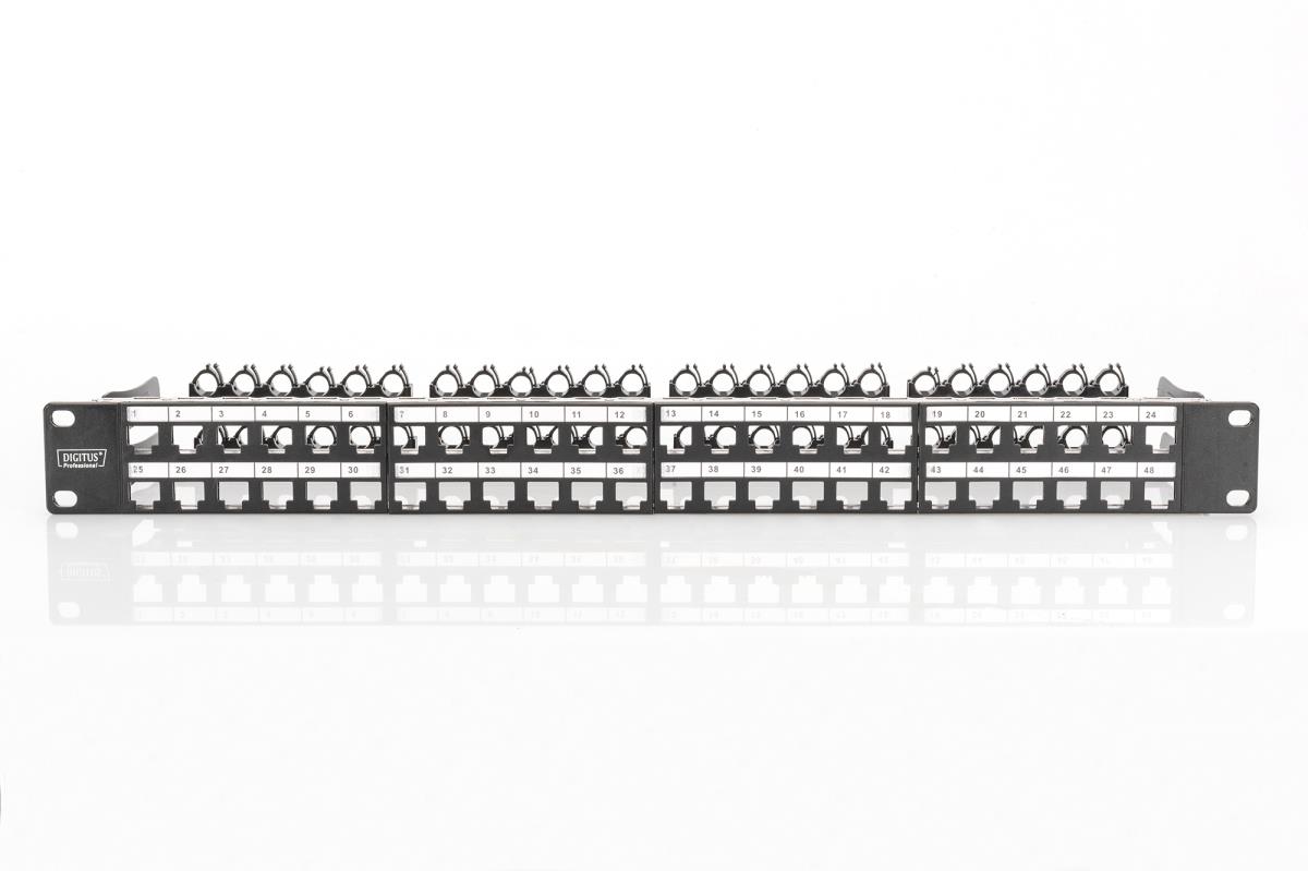EU Product - Patchpanel 1HE 48-Port Cat6a geschirmt schwarz thumbnail