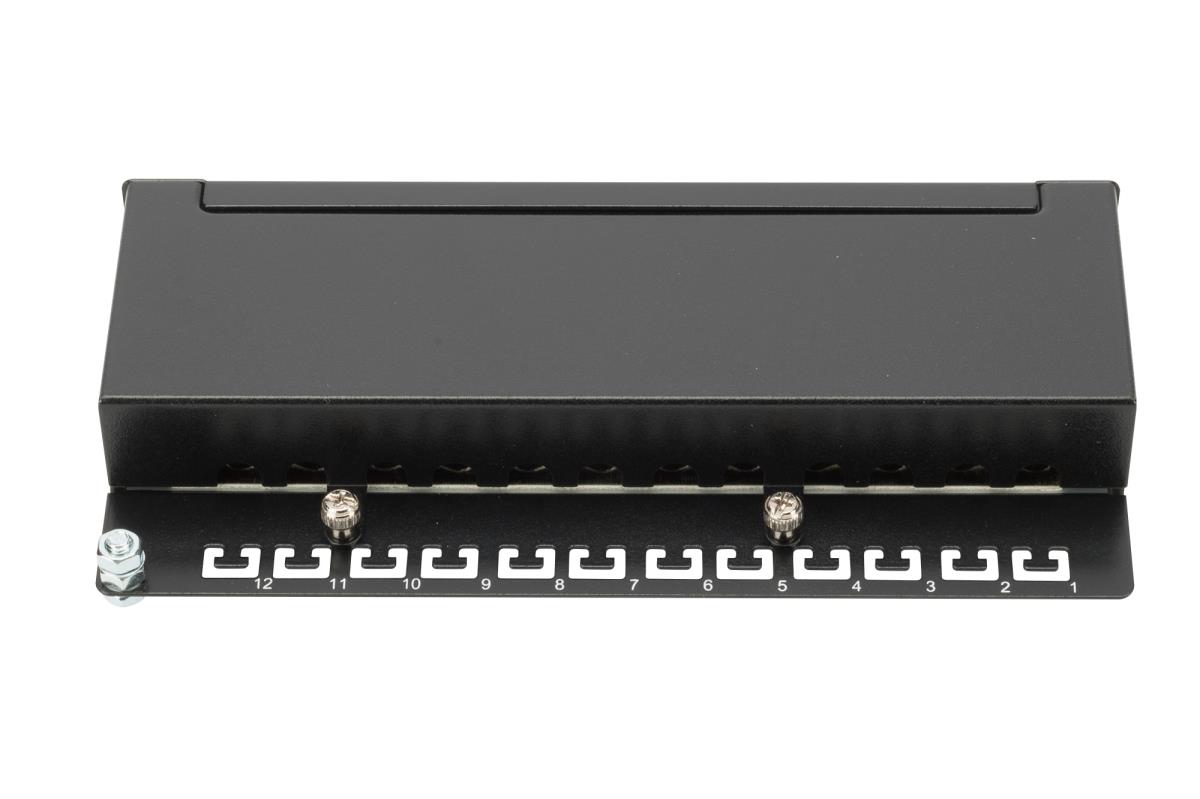 EU Product - Patchpanel 1HE 12-Port Cat6A   geschirmt schwarz thumbnail