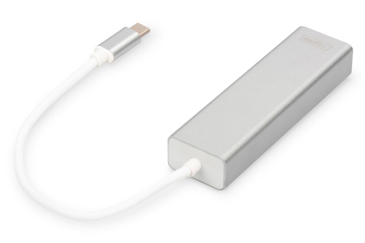 EU Product - USB Adapter USB3.0/C -> GB Ethernet+3-Port-Hub weiss thumbnail