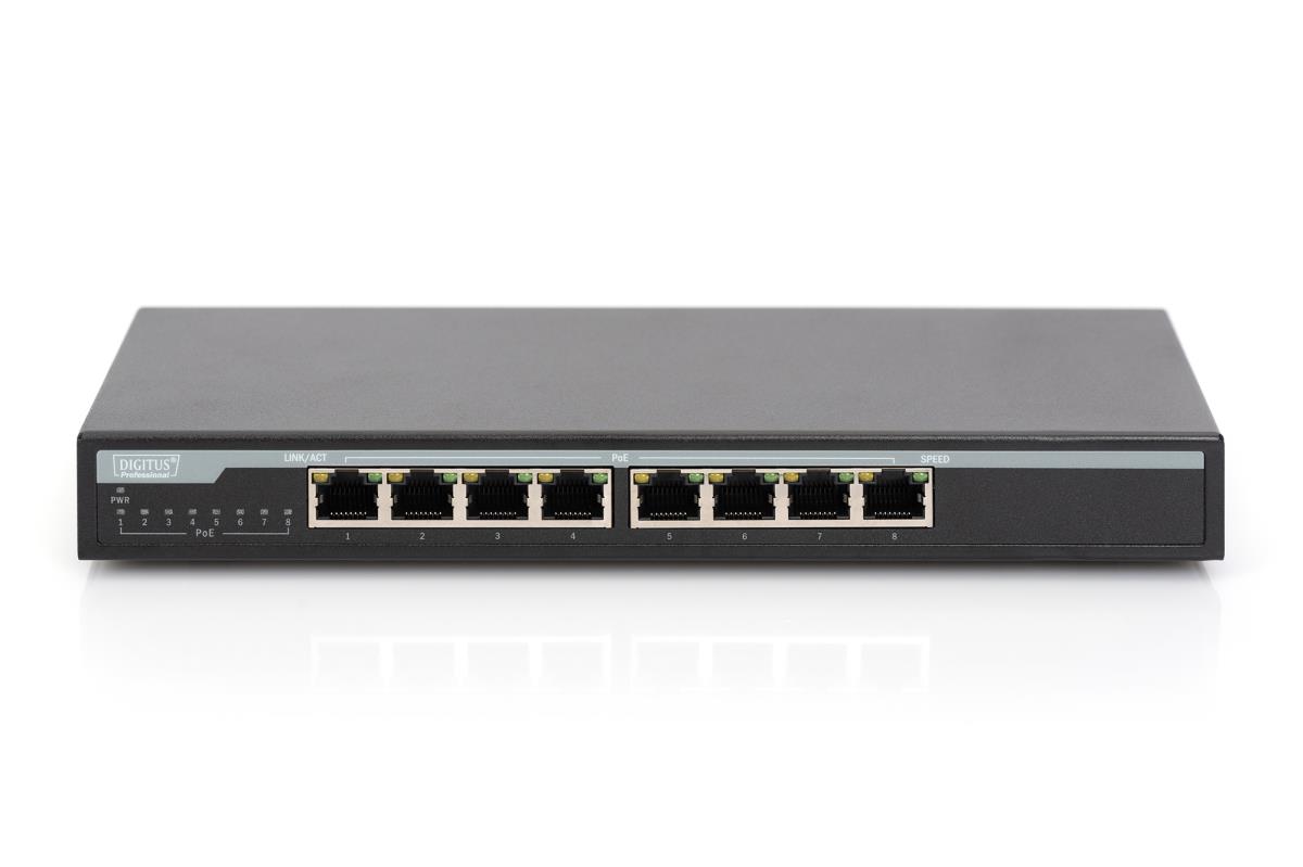 EU Product - Switch 8-Port  Gigabit 135W PoE Unmanaged schwarz thumbnail