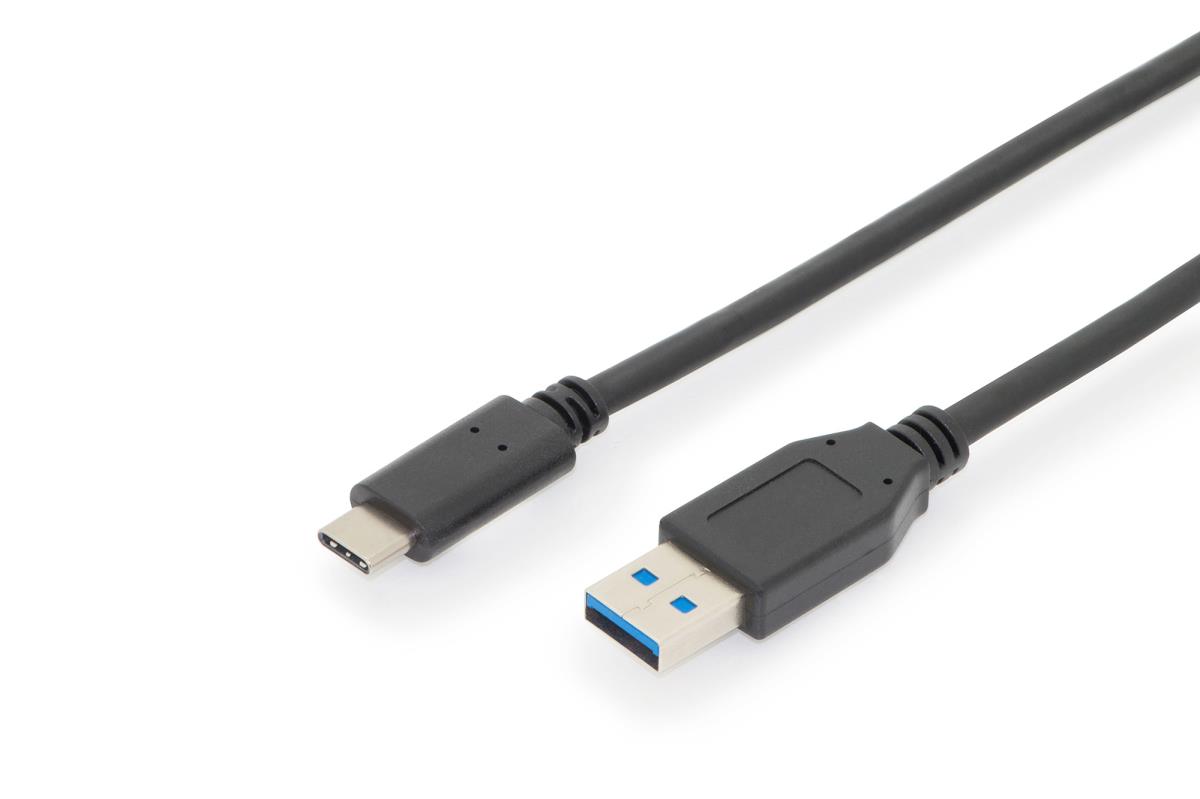 EU Product - USB 2.0 Anschlusskabel Typ C -A  St/St     1.0m,  sw thumbnail