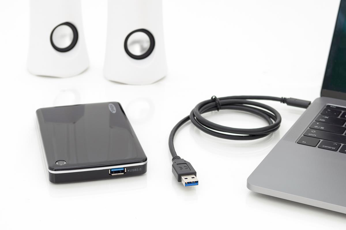 EU Product - USB 2.0 Anschlusskabel Typ C -A  St/St     1.0m,  sw thumbnail