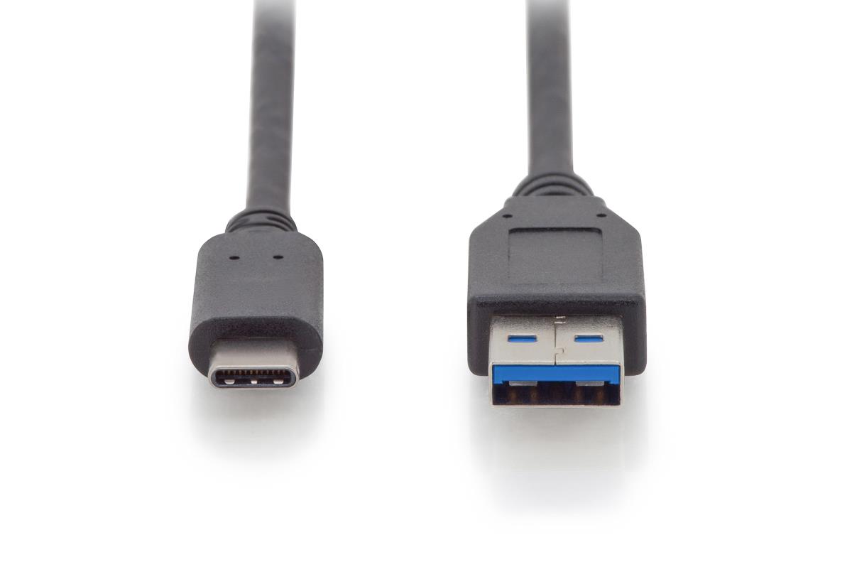 EU Product - USB 2.0 Anschlusskabel Typ C -A  St/St     1.0m,  sw thumbnail