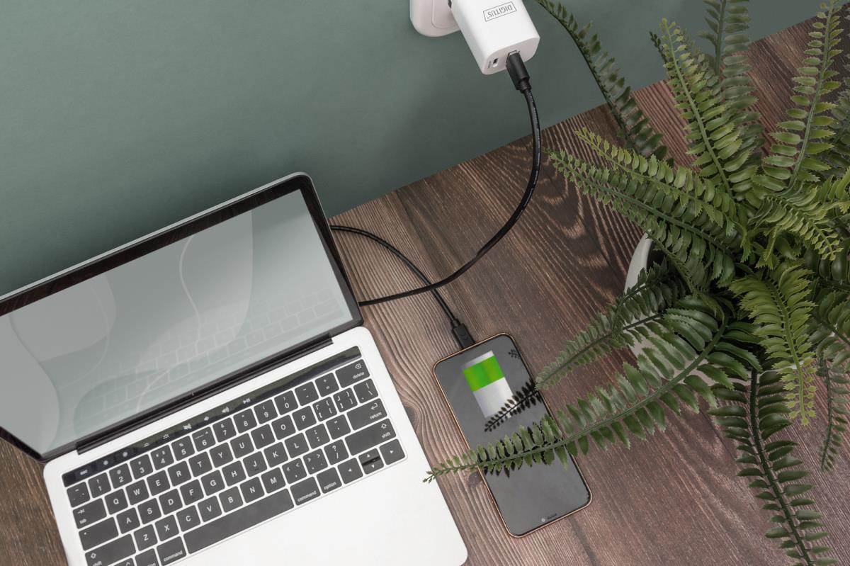 EU Product - USB 2.0 Anschlusskabel Typ C -A  St/St     3.0m,  sw thumbnail