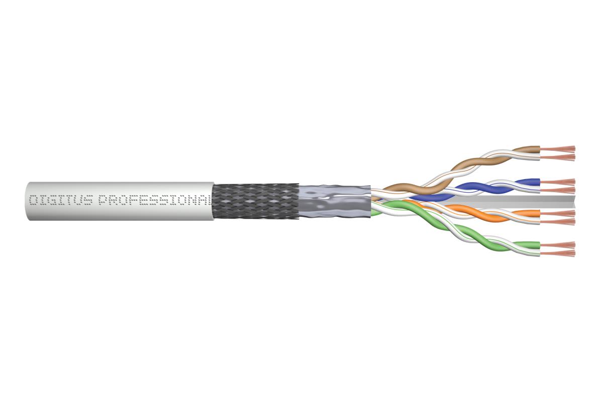 EU Product - CAT 6 SF/UTP Twisted Pair Roh-Patchkabel, 100m,grau thumbnail