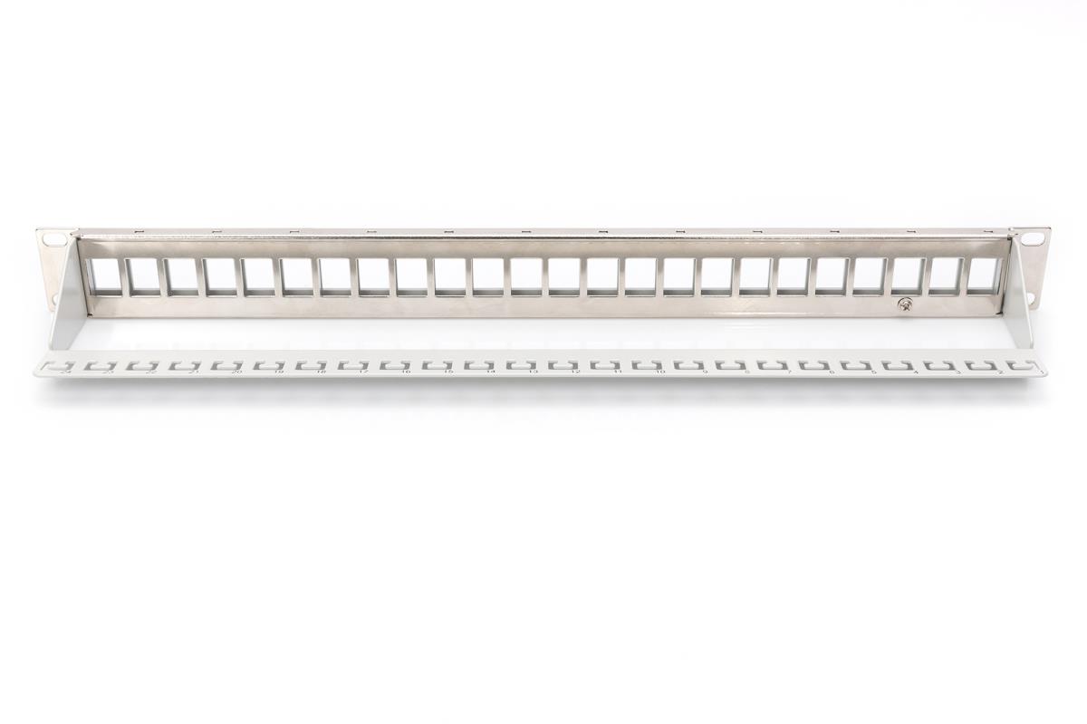 EU Product - Patchpanel 1HE 24-Port Modular grau transp.-Beschri. thumbnail