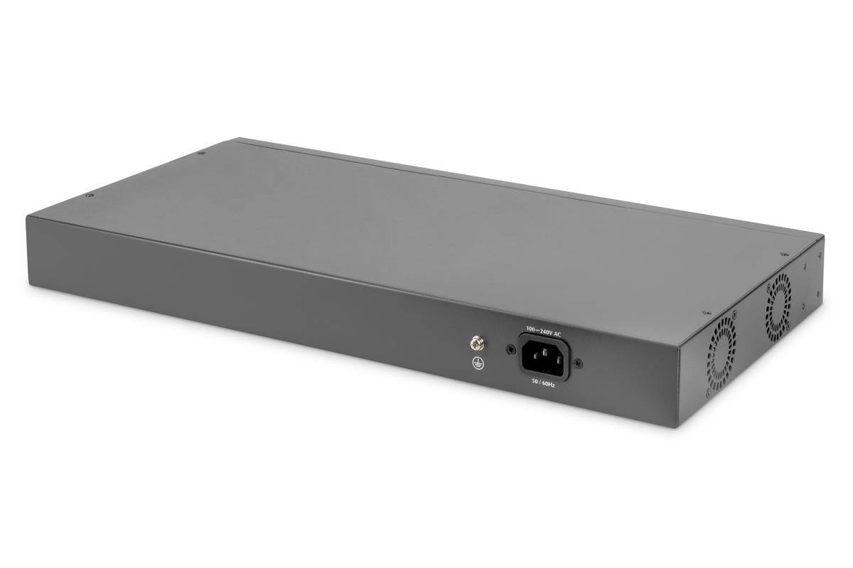EU Product - Switch 24-Port 10/100  370W PoE Unmanaged schwarz thumbnail