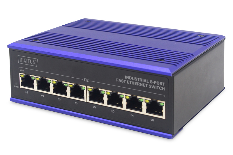 EU Product - Switch Ind. 8-Port  10/100          Unmanaged blau thumbnail