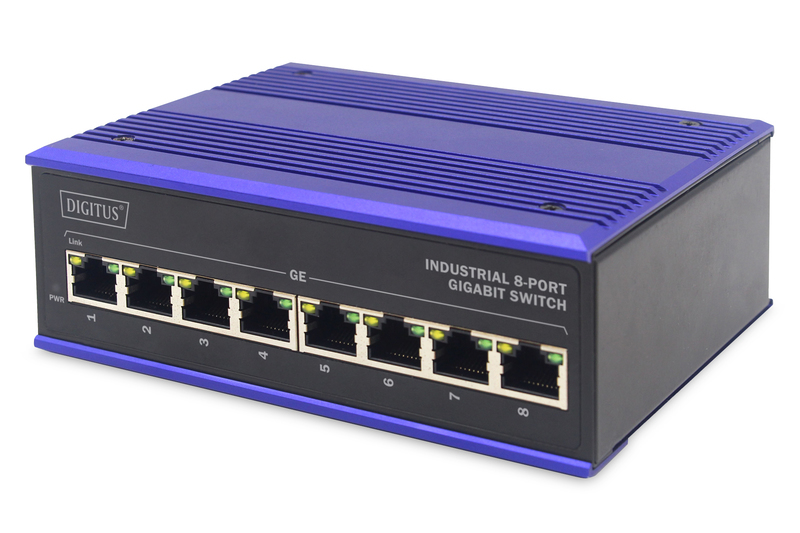 EU Product - Switch Ind. 8-Port  Gigabit         Unmanaged blau thumbnail