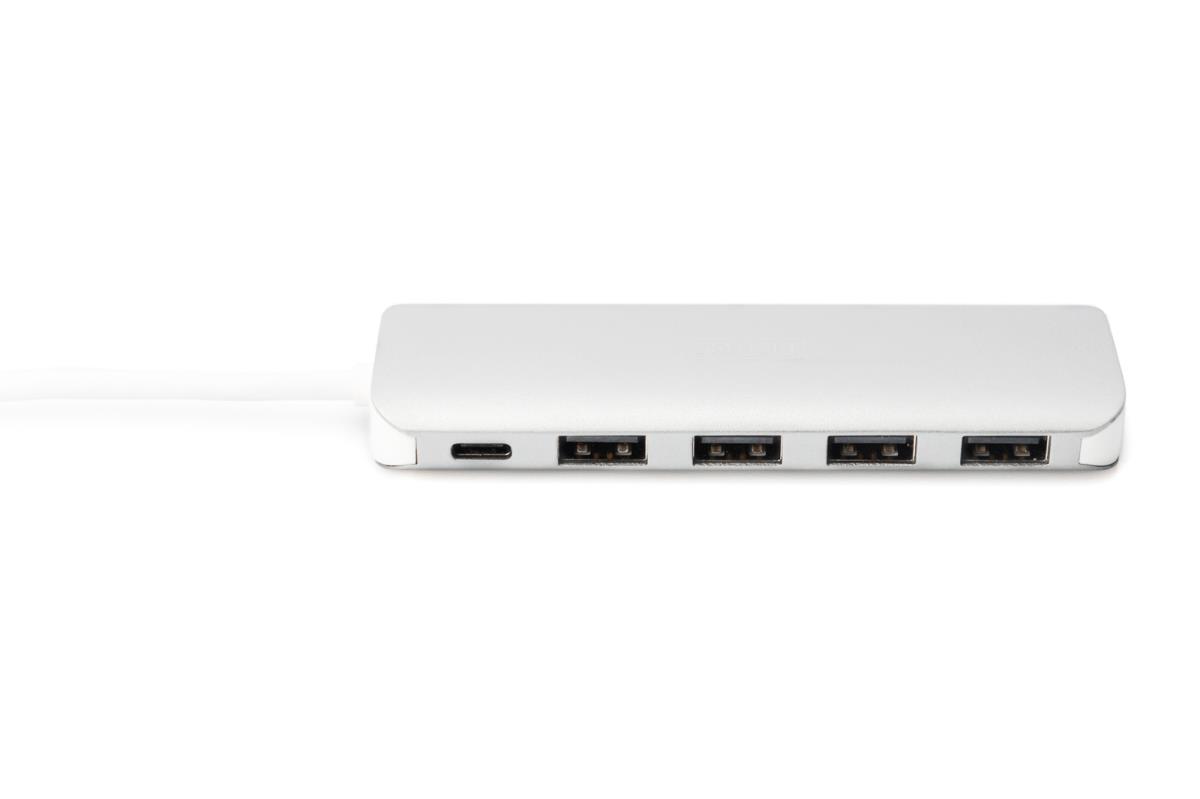 EU Product - USB-C-Hub  4-Port 3.0->4xA3.0 1xC-PD intgr.Kabel wei thumbnail