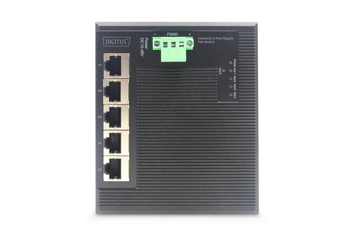 EU Product - Switch Ind. 5-Port  Gigabit Flat    Unmanaged schwar thumbnail